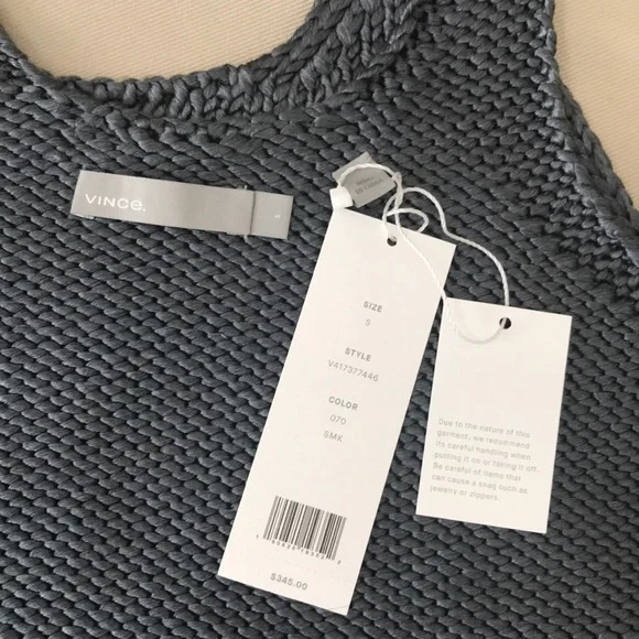 Vince Crop Sleeveless Silk Knitted Tank - Picture 6 of 8